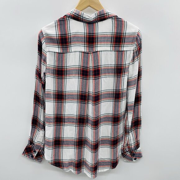 Stitch Fix Cosmic Blue Love Womens XS Plaid Hayley Button Down Woven Top 1868 - Picture 4 of 9